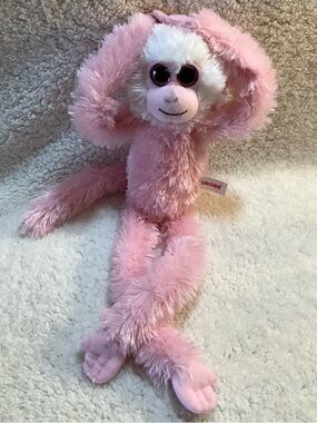 Aurora World Pink Plush Monkey Long Limb Hanging Stuffed Animal Toy